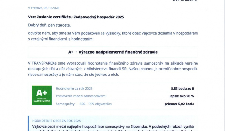 Aktuality / Hodnotenie finančného zdravia samospráv - foto